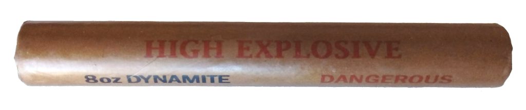 Reproduction d'un bâton de Dynamite américain Seconde Guerre Mondiale
