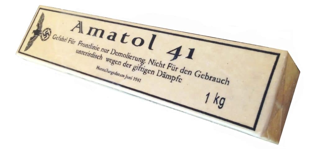 Reproduction d'une charge explosive allemande de 1 kg d'Amatol 41