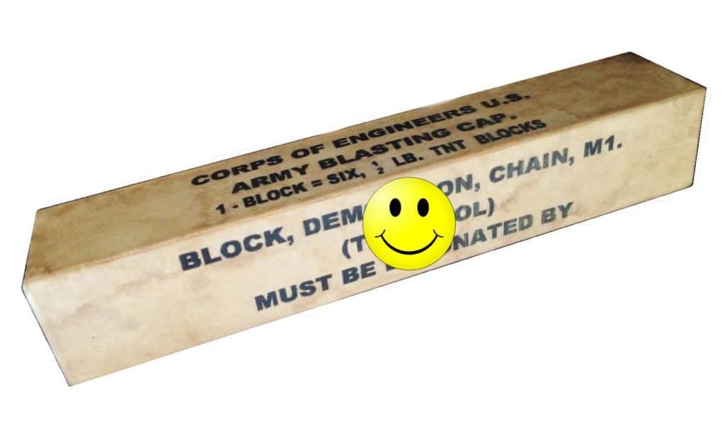 reproduction d'une charge explosive US Block Demolition Chain M1